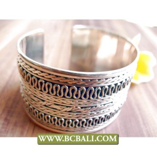 Cuff  Bracelets Siver Alpaka Bali